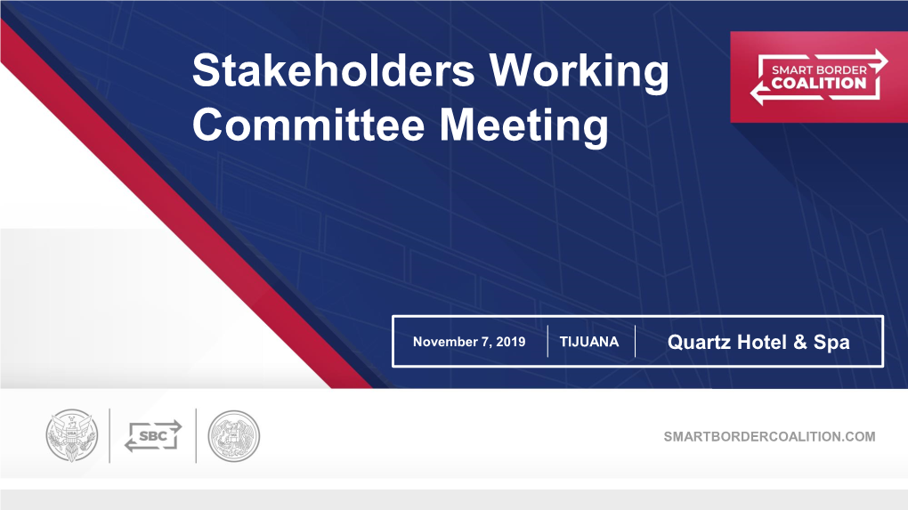 Stakeholders Working Committee Meeting