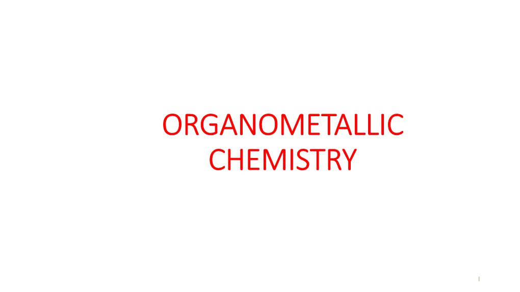 Organometallic Chemistry