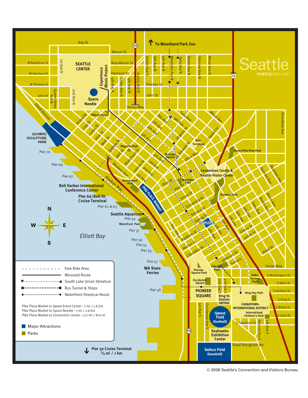 »» Downtown Seattle Map »»