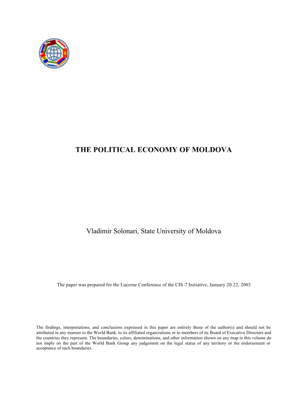 The Political Economy of Moldova