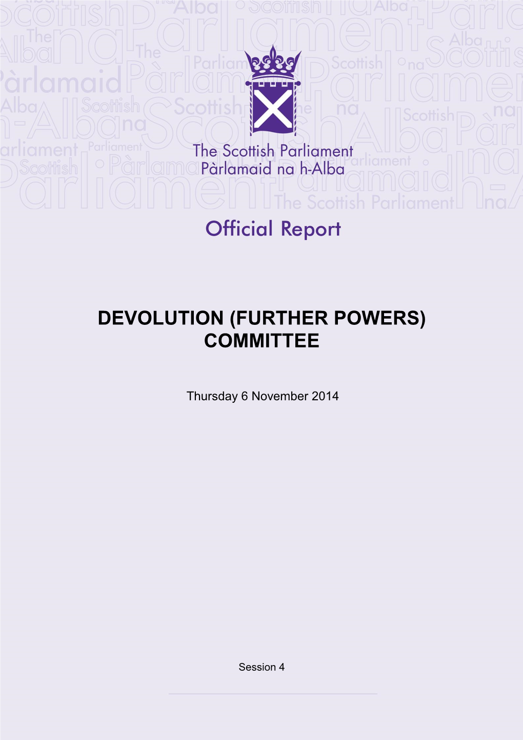 Devolution (Further Powers) Committee
