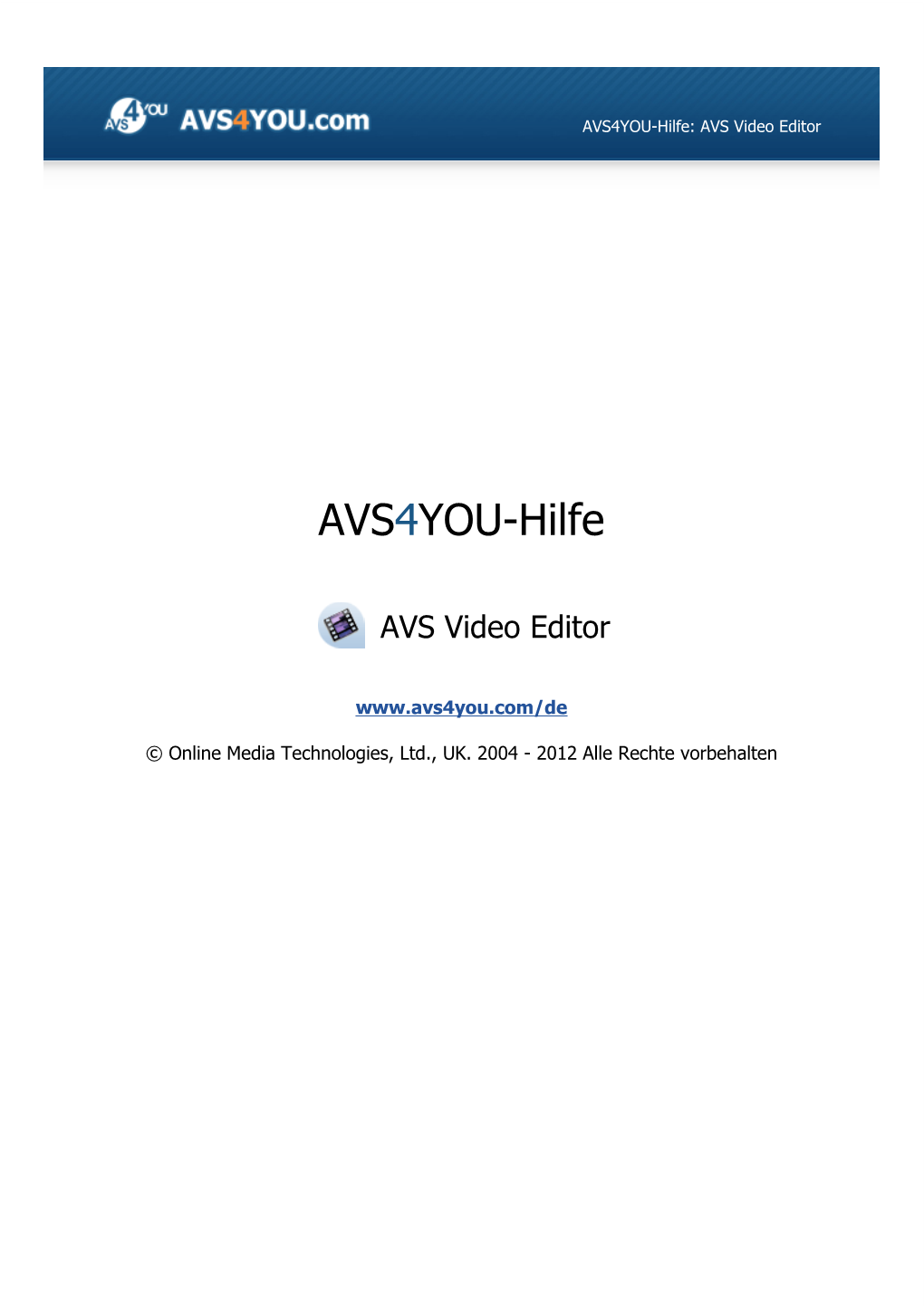 AVS4YOU-Hilfe: AVS Video Editor