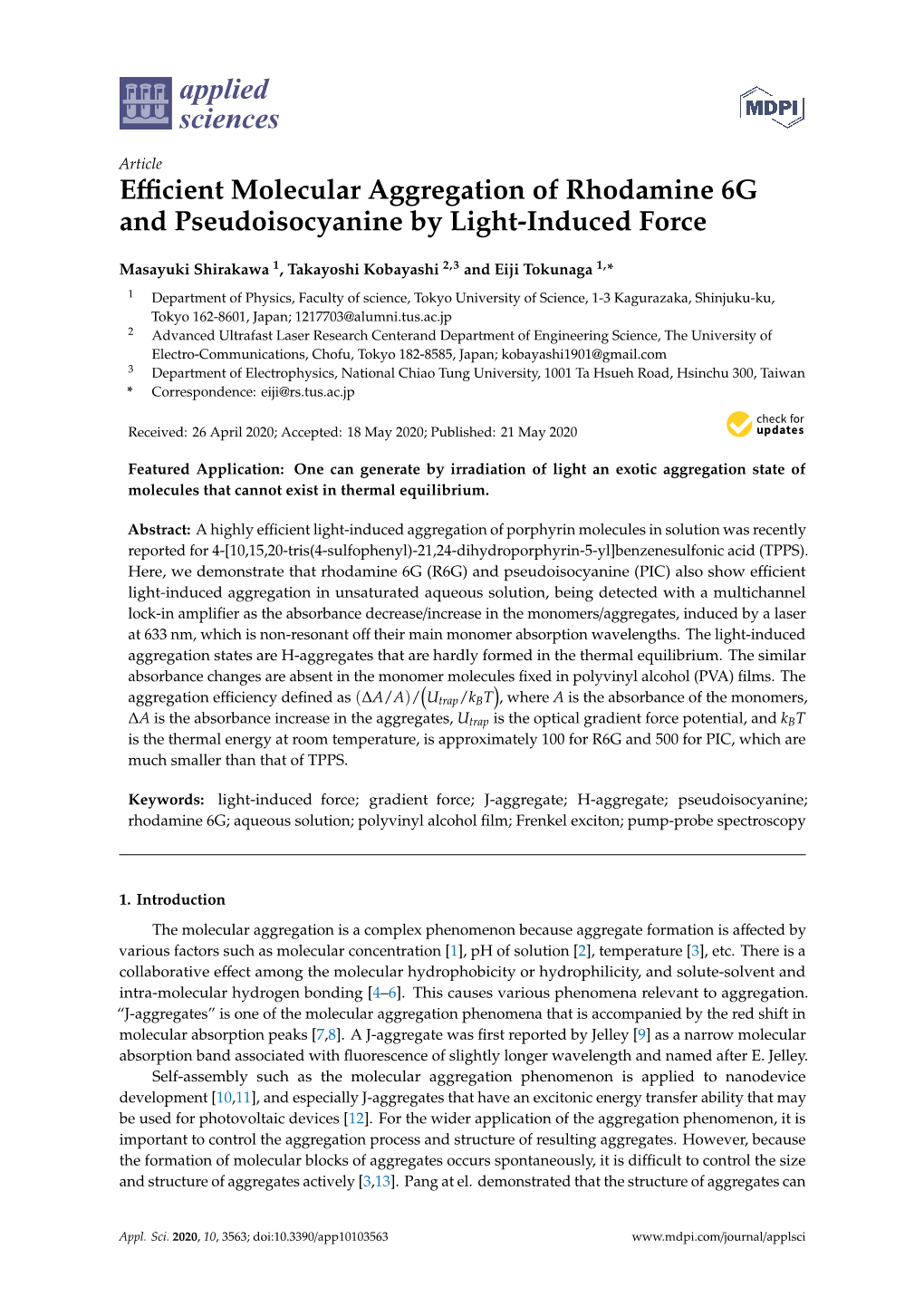 Efficient Molecular Aggregation of Rhodamine 6G And