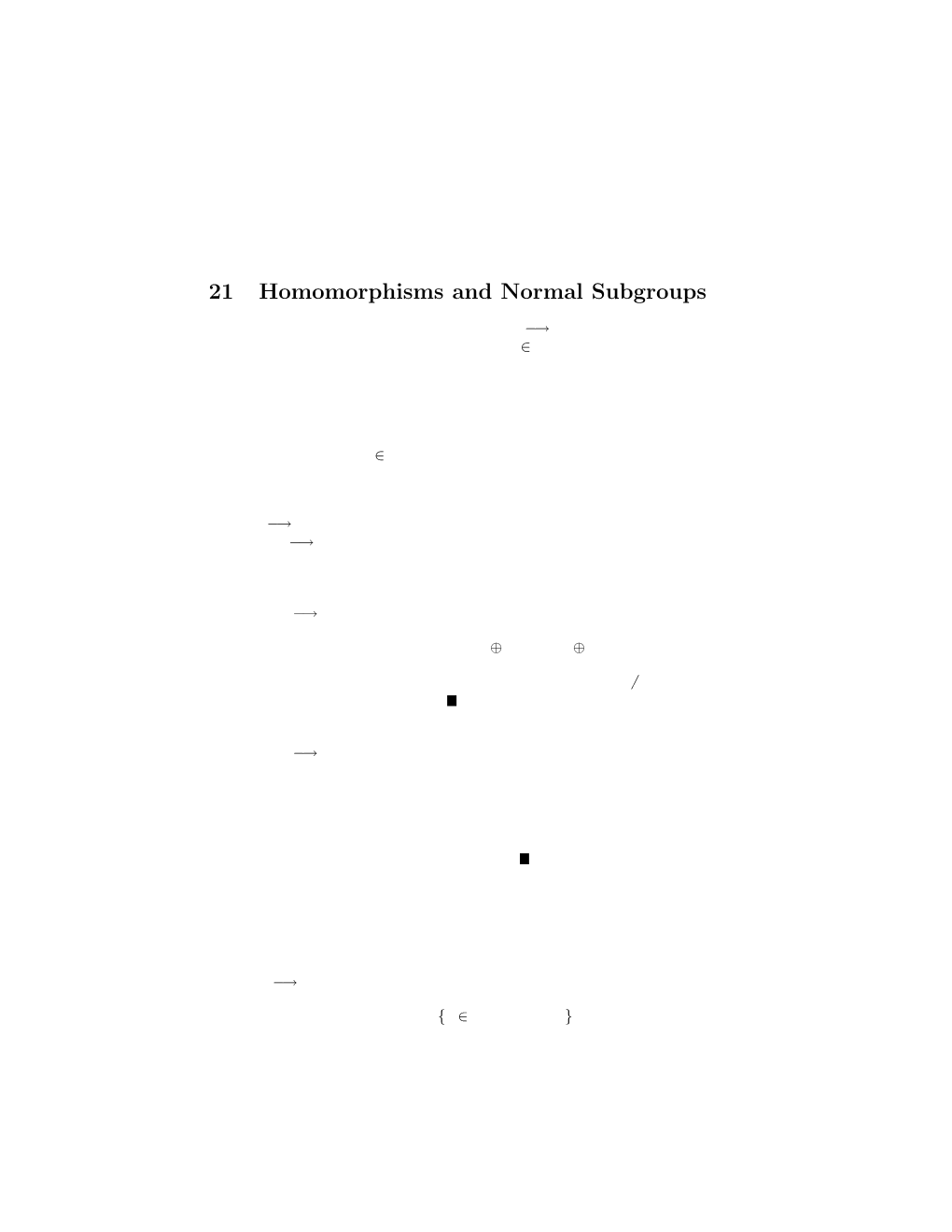 21 Homomorphisms and Normal Subgroups