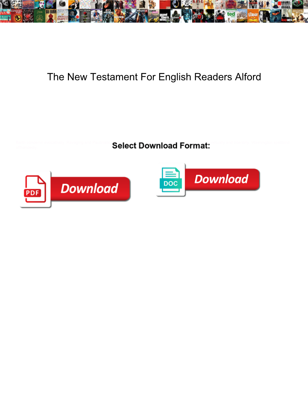 The New Testament for English Readers Alford