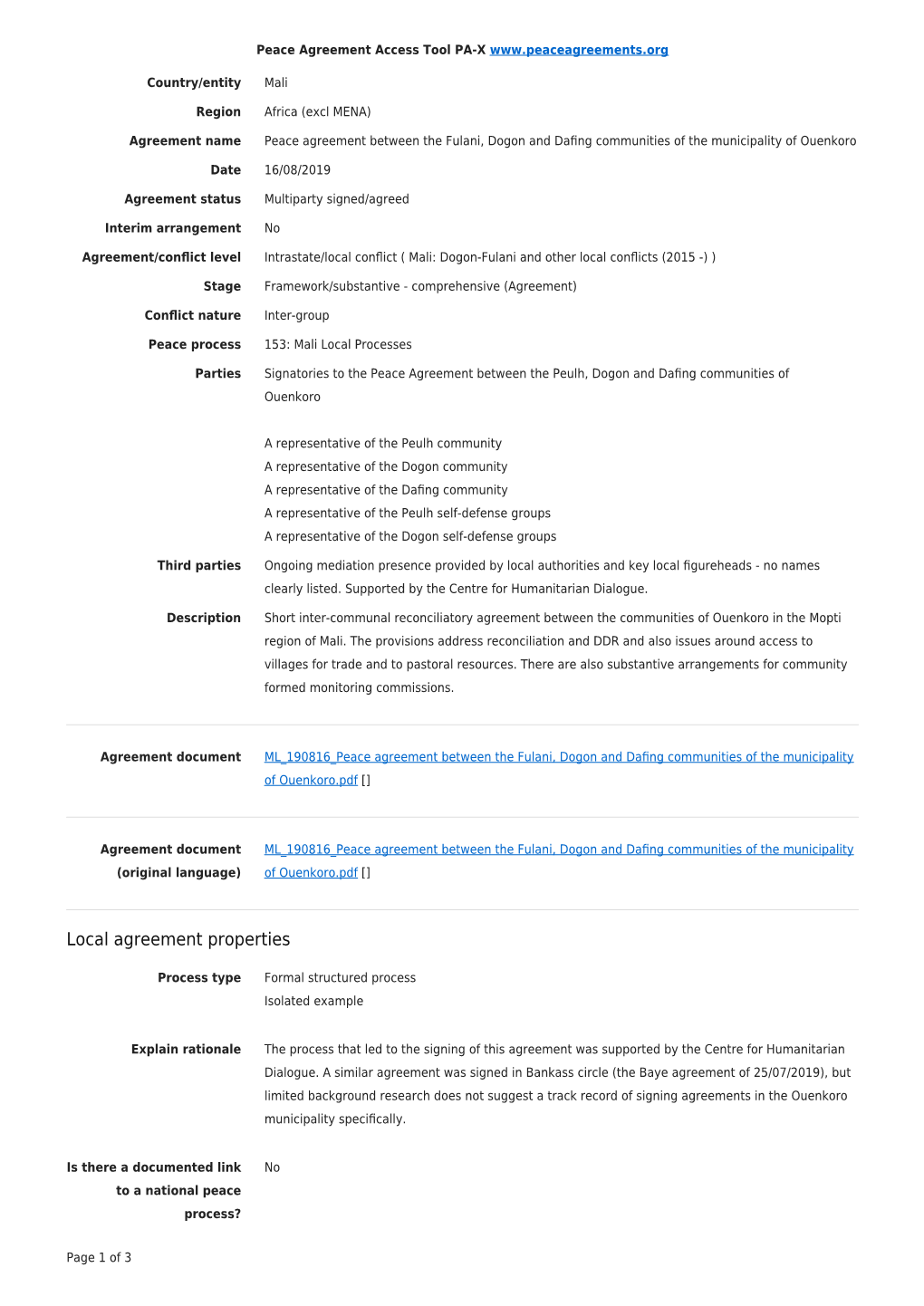 Export Agreement Coding (PDF)