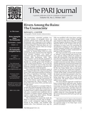 The Usumacinta1 in This Issue: RONALD L