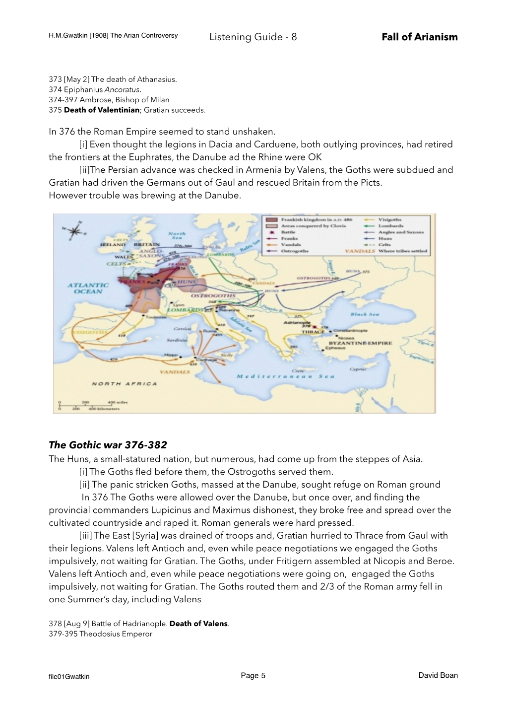 8 Fall of Arianism the Gothic War 376-382