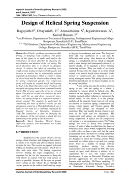 Design of Helical Spring Suspension