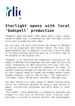 Starlight Opens with Local &#8216