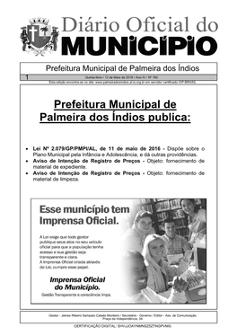 Prefeitura Municipal De Palmeira Dos Índios Publica