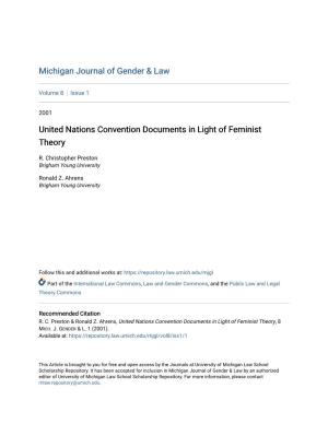 United Nations Convention Documents in Light of Feminist Theory