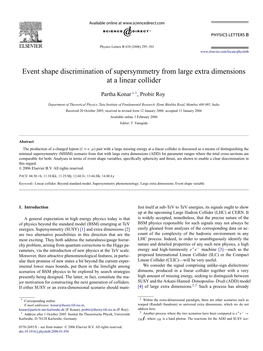 Event Shape Discrimination of Supersymmetry from Large Extra Dimensions at a Linear Collider