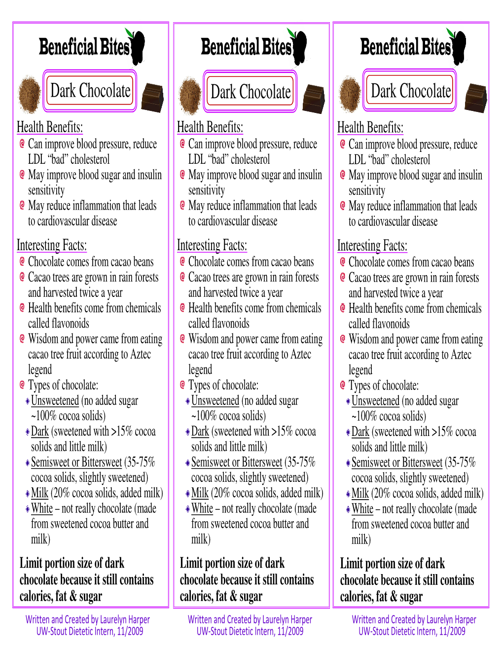 Dark Chocolate MOW Flyer