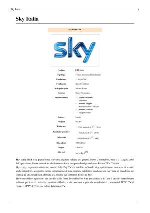 Sky Italia 1 Sky Italia