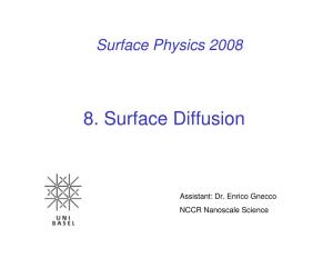 8. Surface Diffusion