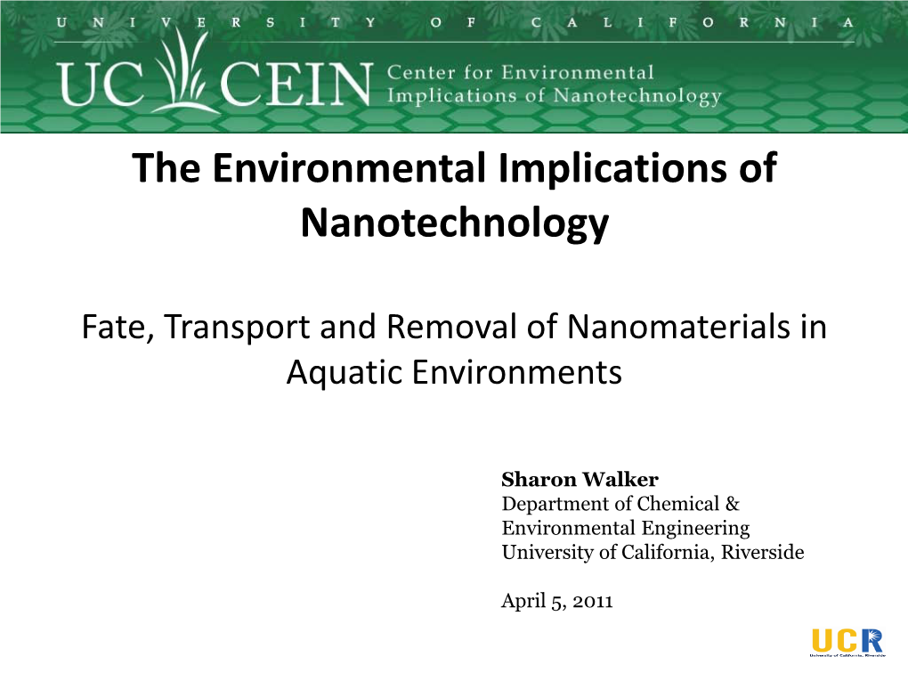 The Environmental Implications of Nanotechnology