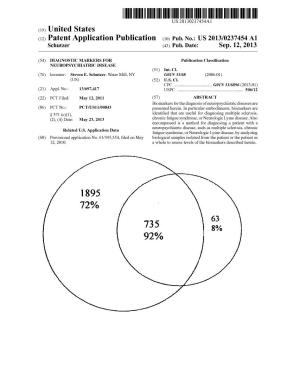 (12) Patent Application Publication (10) Pub. No.: US 2013/0237454 A1 Schutzer (43) Pub