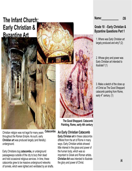 The Infant Church: Early Christian & Byzantine