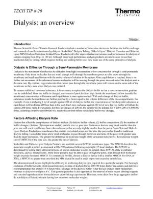 Dialysis: an Overview