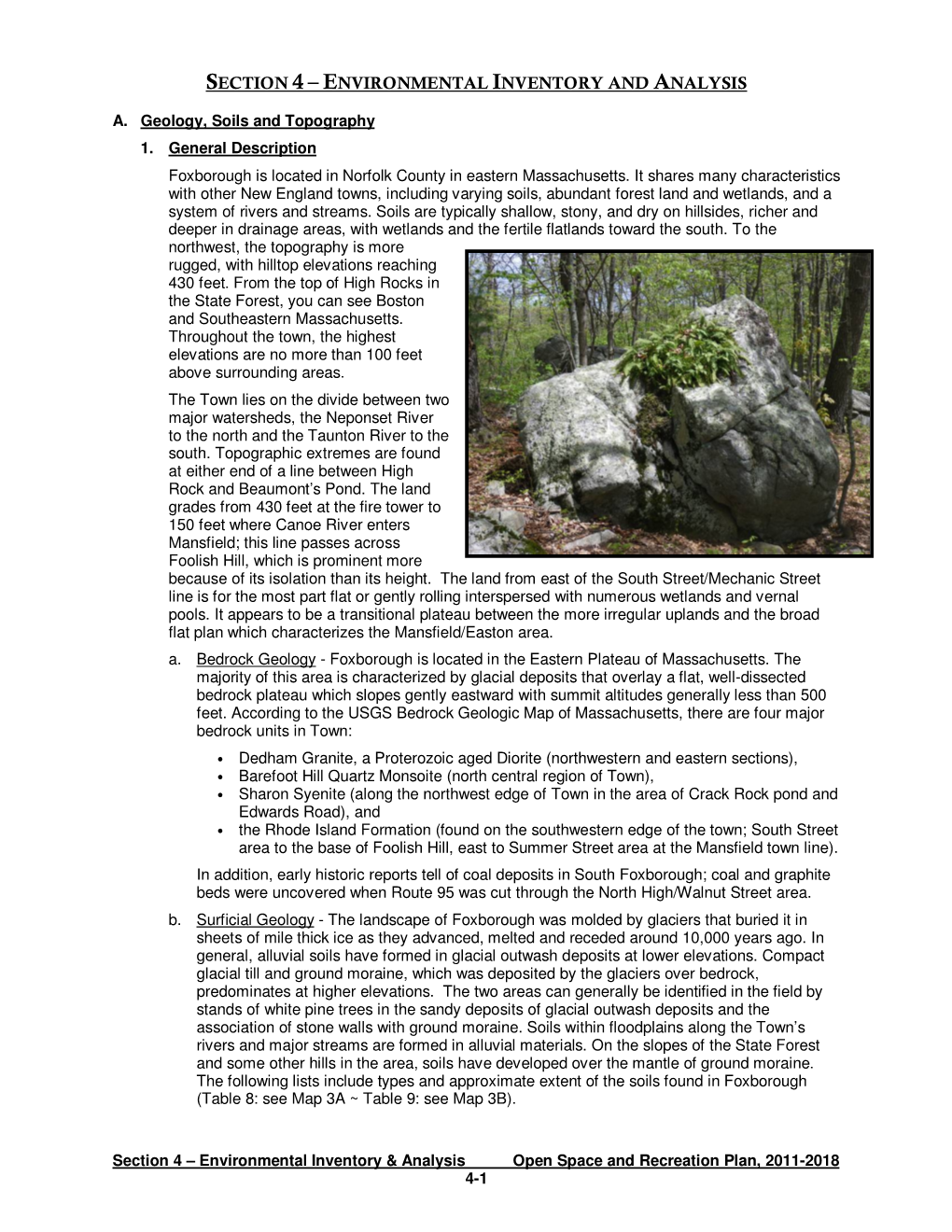 Section 4 – E Nvironmental Inventory and Analysis