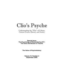 Clios Psyche 16-2 Sept 2009