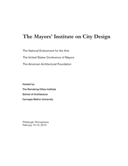 The Mayors' Institute on City Design