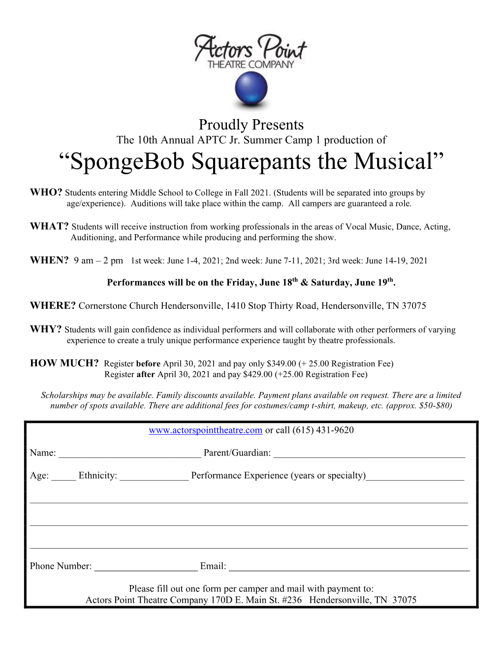 “Spongebob Squarepants the Musical”