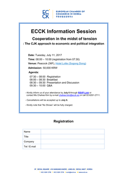 ECCK Information Session
