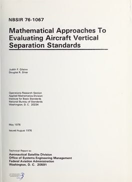 Mathematical Approaches to Evaluating Aircraft Vertical Separation Standards