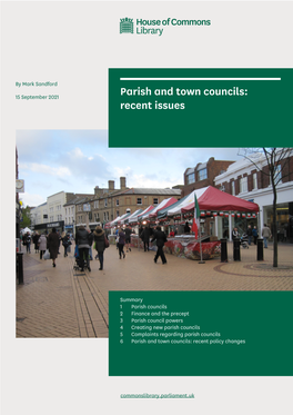 Parish and Town Councils: Recent Issues