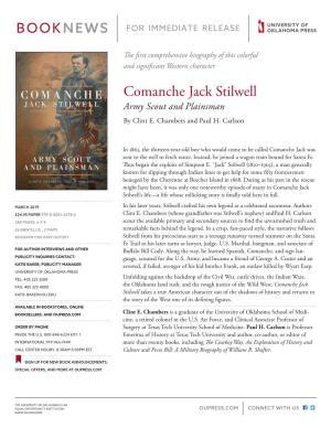 Comanche Jack Stilwell Army Scout and Plainsman