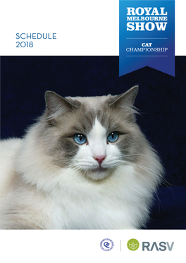 Schedule 2018 Royal Melbourne Show Cat Championship