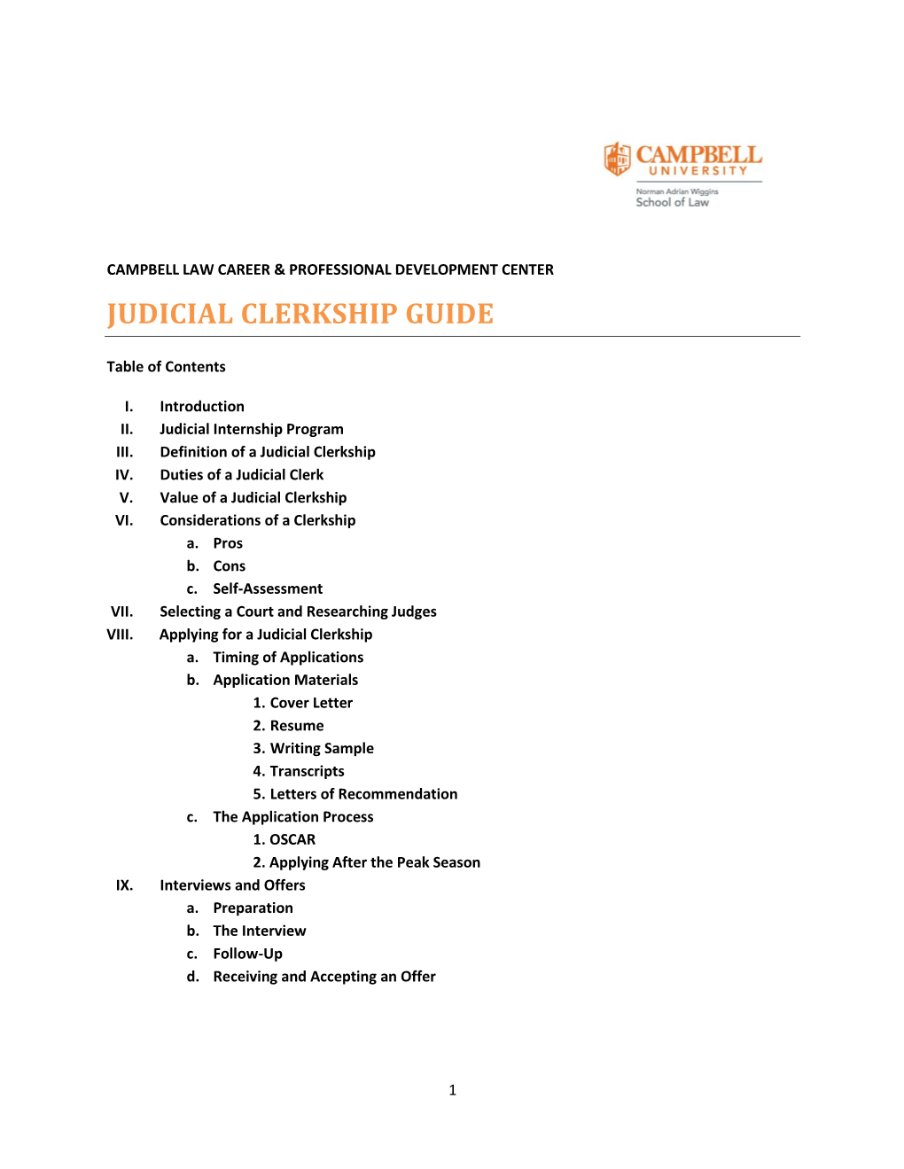 Judicial Clerkship Guide