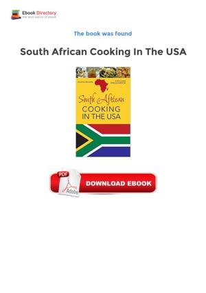 Ebook South African Cooking in the USA Freeware