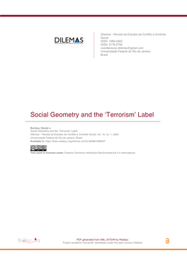 Social Geometry and the 'Terrorism' Label
