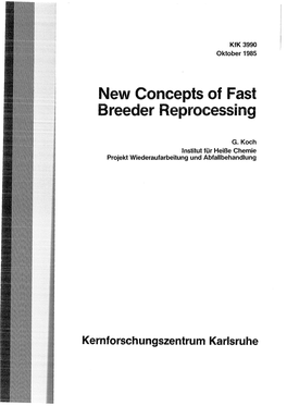 New Concepts of Fast Breeder Reprocessing