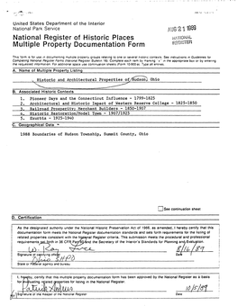 National Register of Historic Places Multiple Property Documentation Form