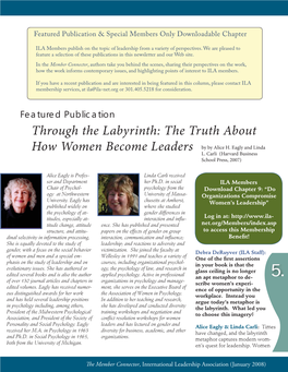 Through the Labyrinth: the Truth About How Women Become Leaders by by Alice H