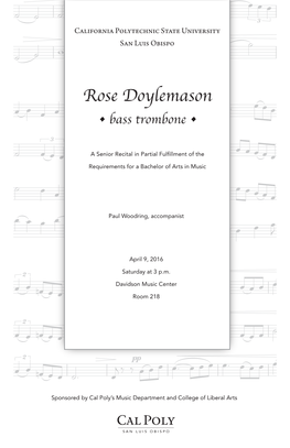 Rose Doylemason • Bass Trombone •