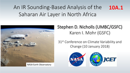 An IR Sounding-Based Analysis of the Saharan Air Layer in North Africa