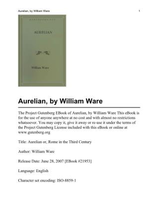 Aurelian, by William Ware 1