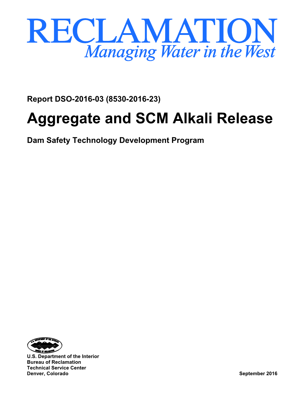 Aggregate and SCM Alkali Release