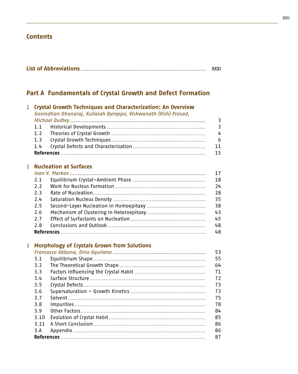 Contents Part a Fundamentals of Crystal Growth and Defect Formation