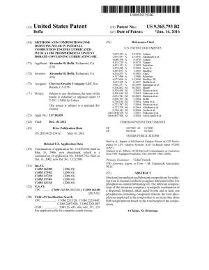 (12) United States Patent (10) Patent No.: US 9,365,793 B2 Boffa (45) Date of Patent: *Jun