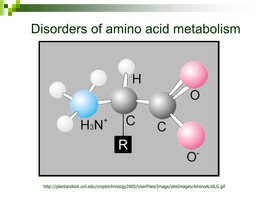 Disorders of Amino Acid Metabolism