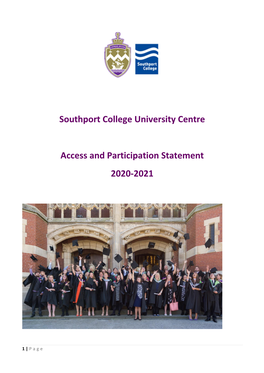 Southport College University Centre Access and Participation Statement