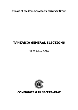 Tanzania General Elections
