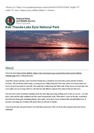 Kati Thanda-Lake Eyre National Park About