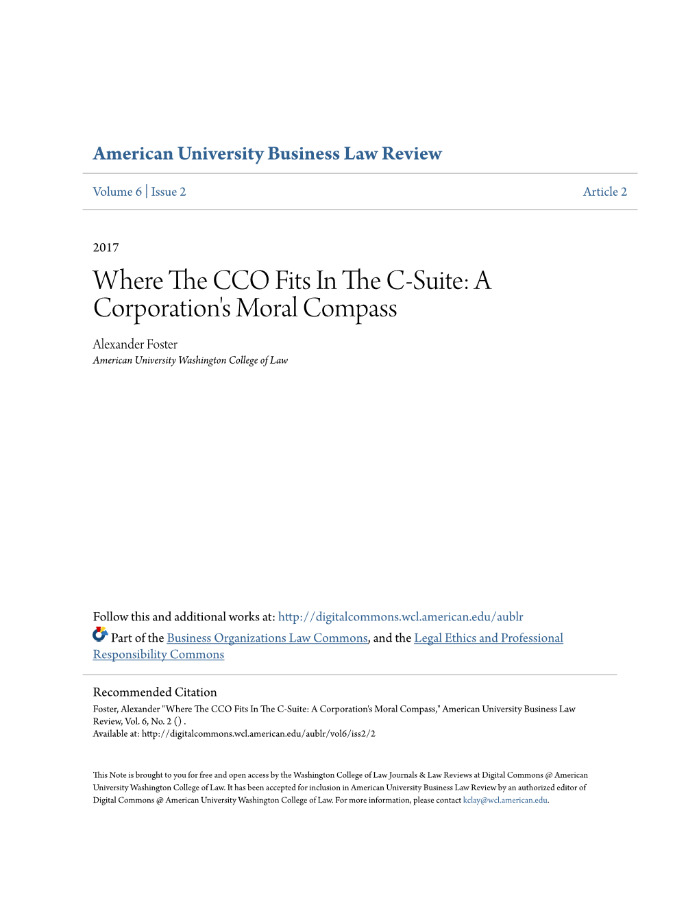 Where the CCO Fits in the C-Suite: a Corporation's Moral Compass